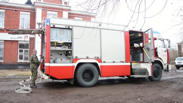 Возгорание в здании многофункционального центра