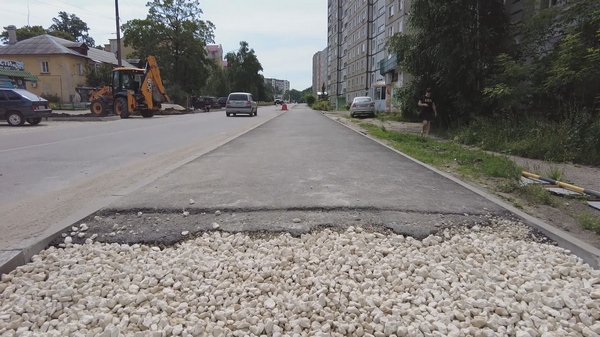 Ремонт дороги по улице Посконкина