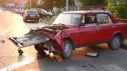 Авария  в центре города. Проводится административное расследование