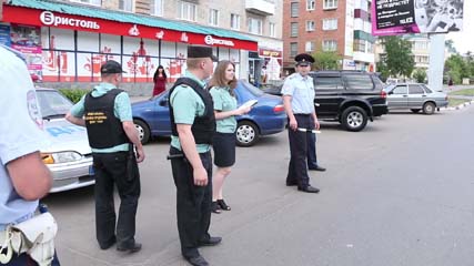 Совместный рейд службы судебных приставов и сотрудников Госавтоинспекции